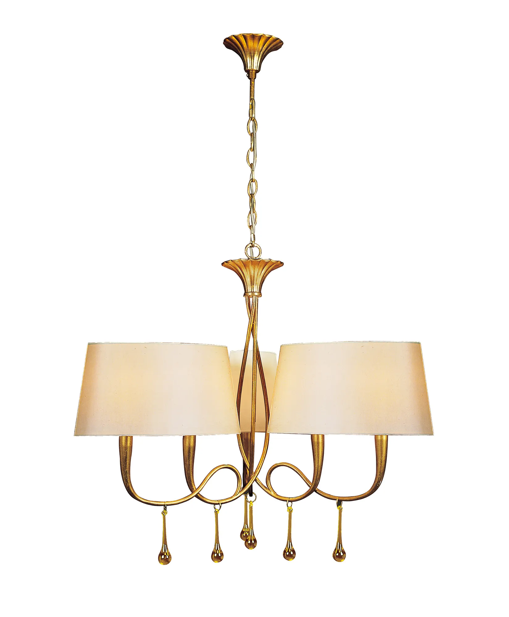 M0540  Paola Gold Pendant 6 Light